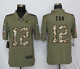 Nike Seahawks 12 Fan Olive Camo Salute To Service Limited Jersey,baseball caps,new era cap wholesale,wholesale hats